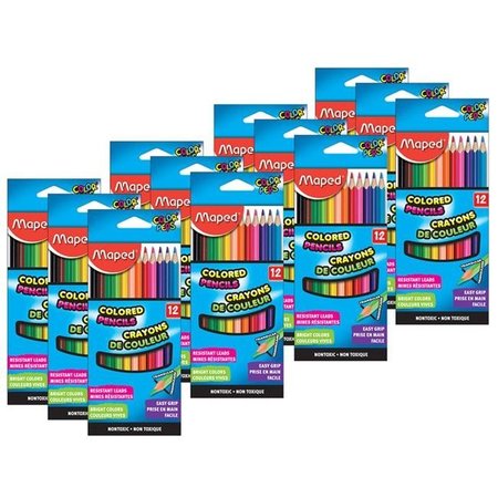 MAPED Maped Helix USA MAP832047ZV-12 Triangular Colored Pencils - Pack of 12 MAP832047ZV-12